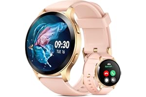 Parsonver Montre Connectée Femme avec Appels Bluetooth, 1.43'' Sport Fitness Tracker, Moniteur de Fréquence Cardiaque Sommeil Montre Podomètre, Smartwatch Etanche IP68 pour Android iOS, Rose…