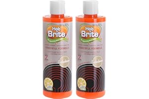 BEMACAR Hob Brite Ceramic, Electric, Halogen and Induction Hob Cream Cleaner - Suitable for Microwaves - NEW PACKAGING - 250ml x 2 pack (500ml total)