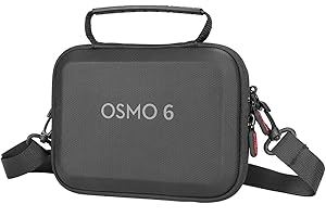 Uvafly Torba OM 6, przenośna torba do przechowywania ze skóry PU z paskiem na ramię, torba podróżna do DJI OSMO Mobile 6 Gimbal Stabilizator akcesoria, czarny, torba na ramię