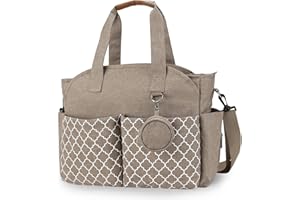 Fauxpont Bolso Cambiador Bebe, Pañaleras Grandes para Bebés, para el Carrito del Bebé, Gran Bolso de Viaje, Bolsa Hospitalaria Multifunción para Maternidad, Gran Capacidad…