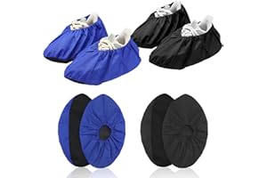 Wincredulous Shoe Covers Reusable Non-Slip Shoes Covers Overshoes Resistant Waterproof Boot Covers Elasticity Dustproof Washable for Household Carpet Floor Protection