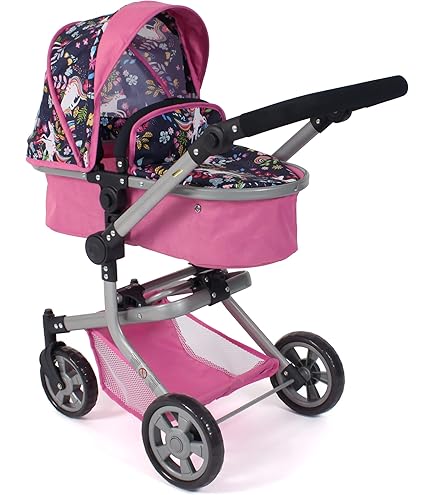 Bayer Chic 2000 735-43 tafelzitting 60 cm, poppenhoge stoel, eenhoorn, navy-roze