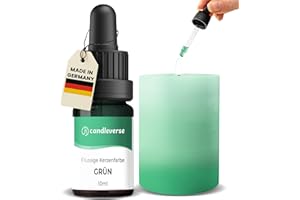 Candleverse Premium Flüssige Kerzenfarbe [Grün] | Hochkonzentrierte Farbe für DIY Kerzenherstellung | 10ml Flasche