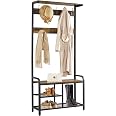 Appendiabiti Regolabile Con Ruote – Doppia Asta Telescopica 129-189x55.5x139-164 Cm, In Metallo Cromato Per Ingresso E Camera - 5