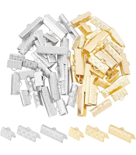 10 Pz/lotto Nastro Di Cuoio Cord End Di Fissaggio Catenacci Con Catene - Foto 6