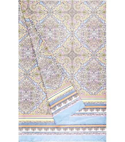Foulard Bassetti Vicenza 100% Cotone 270x270 Cm - Sciarpa Decorativa Beige Per Arredo - Foto 12