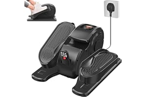 HOFTME Pedaliera Ellittica, Crosstrainer Ellittico con Sotto La Scrivania con Display Telecomando Pedale Antiscivolo, Mini Ellittica Portatile Silenziosa per Palestra Casa Ufficio