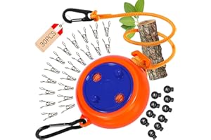 PQETBV Wäscheleine Ausziehbar, 10 Meter Wäscheleine Camping Tragbare, Tragbare rutschfeste Wäscheleine für Badezimmer, Waschküche, Garten oder Reise