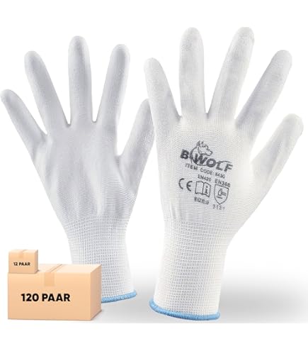 RAVEN Guanti Da Montaggio - 12 Paia Taglia 9 | Grigio | Presa Di Precisione | Nitrile - Foto 2