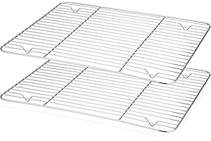 Joyfair Set di 2 griglie di raffreddamento in acciaio inox (29,5 x 23 x 1,5 cm)