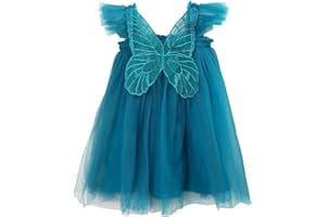 Miipat Vestidos para Bebés Niña Mariposa Tul Sin Mangas Un Niña Pequeña de Princesa Vestido Fiesta de Cumpleaños Boda Flores Niña Vestido