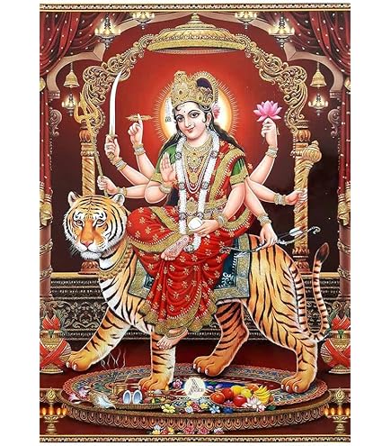 Yaya Cafe Maa Durga Maa Kali Poster Wall Painting Hanging Scroll