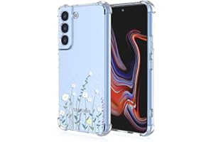 RankOne Coque de Téléphone Convient pour Samsung Galaxy S22 (6.1" inches) Transparent TPU Silicone Color Drawing Pattern Case - Fleurs 10