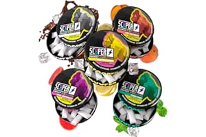 SCOOPER Energy All in one Extra Strong Box I Cool Grapefruit Fresh Mint Iced Cola Iced Tea Peach Iced Tea Lemon Extra Strong | 5 x 7,2 g