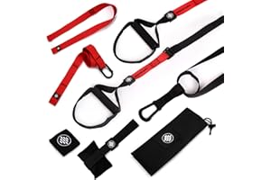 ELDOTRADO Allenamento Sospensione per Palestra in Casa, Suspension Training da Casa per Porta, Suspension Trainer Fitness per Allenamento in Casa, Set Workout di Attrezzi Casa per Home Gym