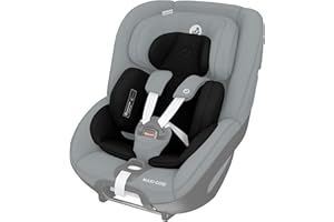 Maxi-Cosi Coussin réducteur pour nouveau-né Pearl 360, Accessoire siège-auto nouveau-né, 0 - 3 mois, 40 - 60cm, Coussin réducteur siège-auto pour nouveau-né lavable, Authentic Black