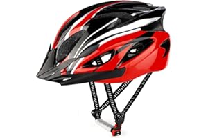 RaMokey Casco de Biciclet Adulto, Ajustable Casco de Bicicleta para Mujeres y Hombres, Ultraligero Casco de Ciclismo Montaña con Forro y Visera Extraíble(Tamaño 58-62 cm)