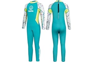 Gogokids Combinaisons Humides pour Filles, Maillot de Bain pour Enfants Une Pièce Combinaisons de Plongée Thermique 2.5mm Néoprène Vêtements Anti-UV