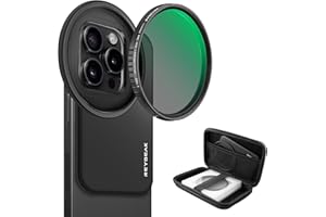 REYGEAK Filtr zmienny ND2-32 (1-5 stopów) do iPhone'a Pro 15/14/13,67 mm regulowany filtr ND aparatu, filtr obiektywu HD o neutralnej gęstości, magnetyczny klips do telefonu z 6,1 cala dla iPhone 15