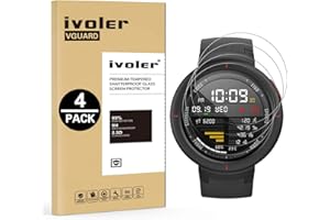 VGUARD 4-częściowa folia ochronna na ekran do zegarka Huawei Watch GT/GT Active/Garmin Swim 2/Garmin Forerunner 45 Plus/Amazfit Verge/Verge Lite/Amazfit T-Rex/TicWatch Pro/Fossil Gen 6 42 mm