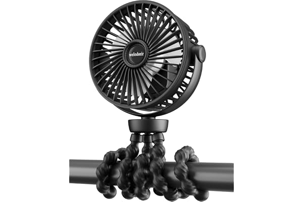 Portable Pram Fan 5200 mAh Rechargeable