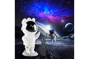 Minvchao Astronaut Projektor,Galaxy Star Projektor,LED Sternenhimmel Projektor für Kinder mit Timer,Fernbedienung,Planetarium Nachtlicht für Schlafzimmer,Perfekt Geschenk für Kinder und Erwachsene