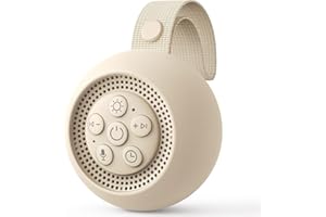 Babacom Maquina Ruido Blanco Bebe con Grabación de Voz - 15 Sonidos Relajantes (Musica Para Dormir) + Luz Nocturna - White Noise Machine Portátil con Temporizador, Memoria y USB-C para Bebés/Adultos