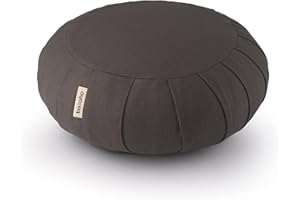 basaho Poduszka Do Medytacji CLASSIC Zafu | Bawełna Organiczna | Z Łuską Gryki | Zdejmowana Poszewka Nadająca się do Prania