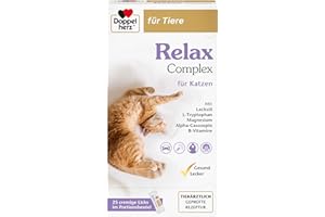 Doppelherz Relax Complex für Katzen - Mit Alpha-Casozepin und L-Tryptophan - Unterstützung für das mentale Wohlbefinden - 25 cremige Licks