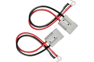 ‎ASOFTY ASOFTY 2 Stück Batterieanschluss Stecker 50A 600V 10AWG mit 30cm O-Ring-Batterieanschlusskabel, Anderson Steckerkabel für Auto, Motorrad, Wohnwagen, Gabelstapler