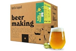 BOTTLE TOPPED Fully Topped IPA Home Brew Starter Kit – Beer Making Kit to Brew 5L of Beer at Home – Make Your Own Craft Beer – Perfect for Home Brewer, Beer Gift, Gifts for Men, Gifts for Dad