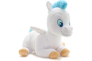 Disney Store Peluche de Pegaso bebé, Hércules, Mide 28 cm, Pegaso de Peluche con Detalles Bordados y la Crin y Cola esponjosas, Apto para recién Nacidos