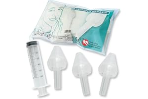 M BY MARCO MALTONI Set irrigatore nasale per LAVAGGIO NASALE, IGIENIZZABILE BY MARCO MALTONI, MADE IN EMILIA-ROMAGNA, 3 OLIVE NASALI LARGE e 1 SIRINGA da 60 ml