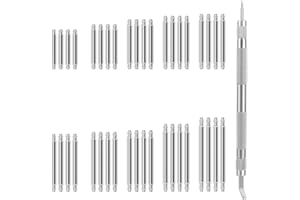 cobee 40 kołków do zegarek, teleskopy i narzędzia do naprawy zegarków, bransoletka do usuwania pinów, srebro, sport