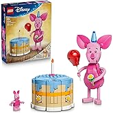 LEGO │ Disney Piglet&rsquo;in Doğum G&uuml;n&uuml; Eğlencesi 43305-9 Yaş ve &Uuml;zeri &Ccedil;ocuklar i&ccedil;in Mumlu Doğum G&uuml;n&uuml; Pastası ve Disney Piglet Min