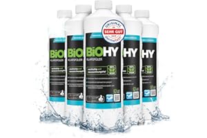 BiOHY Produit de rinçage (6 x 1l Bouteille) | Convient à Tous Les Lave-Vaisselle, pour Une Brillance imbattable des Verres et de la Vaisselle sans Taches d'eau (Klarspüler)
