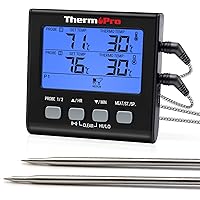 Termometro Da Cucina A Doppia Sonda, Termometro Per Pasticceria Da Barbecue Con Lettura Istantanea Ultraveloce Allarme Temperatura Schermo Lcd Retroilluminato 90501773