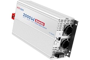 Redodo Reiner Sinus-Wechselrichter 2000W 2V DC zu 230V AC Konverter für Womo, Camping, Solarstrom-Wechselrichter mit 2*AC Ausgängen, Überwachungsbildschirm mit Echtzeit-Statusanzeige