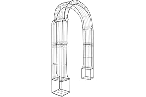 CLP Arche De Jardin en Fer Forgé Alessia I Hauteur du Passage 228 cm Largeur 123 cm I Arceau A Rosiers I Support pour Plantes Grimpantes, Couleur:Bronze