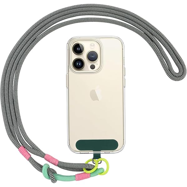 URIZONS [2 pacco catena universale per cellulare adatta a tutti gli smartphone, catena da appendere, cover con cordino, catena per smartphone da portare in giro, cinghia per cellulare