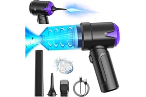 Sporvet Aspirapolvere Auto,6000PA Aspirabriciole Senza Fili,USB Ricaricabile Mini Aspirapolvere per Auto Senza Fili Adatto per Auto, Ufficio, Casa