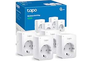 Tapo P100 (4 paquetes) – Mini enchufe inteligente Wi-Fi, óptimo para programar encendido/apagado y ahorrar energía, no necesita concentrador, compatible con Alexa y Google Home