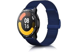 ToVioc Pasek 22 mm, kompatybilny z Xiaomi Watch S1 Pro / Watch S1 / Watch S1 Active / Mi Watch, pleciona siatka ze stali nierdzewnej, metalowy pasek do zegarka Amazfit GTR 4 / GTR 3 / GTR 2e -