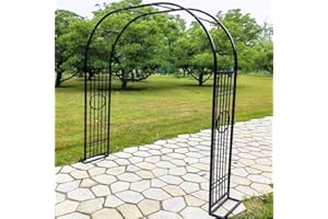 ARTSIM Arche de Jardin Grande Arceau de Jardin Support pour Plantes Grimpantes Arceau à Rosiers vignes pergola Fer forgé Large 140cm 180cm 220cm 340cm 300cm (Color : Noir, Size : 300cm x 230cm)