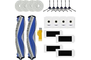 Laimaiou Kit di accessori di ricambio per ECOVACS DEEBOT T30 Omni T30 Pro Omni Robot Aspirapolvere 20 Confezioni 2 Spazzole principali, 4 Filtri, 6 Spazzole laterali, 4 Panni Mop, 4 Sacchetti