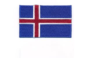 hegibaer 30 x 20 mm Island Iceland Reykjavík Europa Flagge Flag Aufnäher Aufbügler 0965 Mini