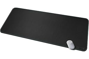 CENNBIE Desk Pad Protecter 120x50cm Super Large, PU Leather Desk Mat Blotters Organizer z wygodną powierzchnią do pisania (czarny)