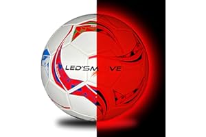 LED'S MOVE - Pallone da calcio luminoso a LED - Pallone da calcio luminoso con luce - Glow in The Dark - Giocattolo luminoso - Palloncino luminoso misura 5 - Modello LS2 tradizionale