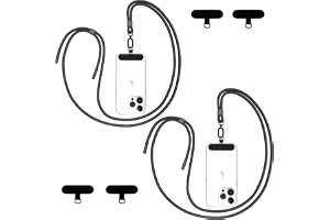 Qyoocom Mobiltelefonkedja universell för alla , 2 stycken nyckelbandskedja för upphängning med 4 universella kuddar, justerbar och avtagbar.