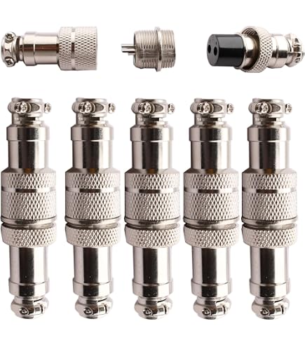 Connecteur Aviation GX16 5 Pièces - Prise Mâle Et Femelle 4 Pins, 16mm, Pour Équipements Électroniques